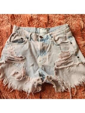One Teaspoon Outlaws Pink Haze Denim Short